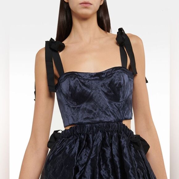 ULLA JOHNSON metallic midi dress size 8 - Picture 3 of 12